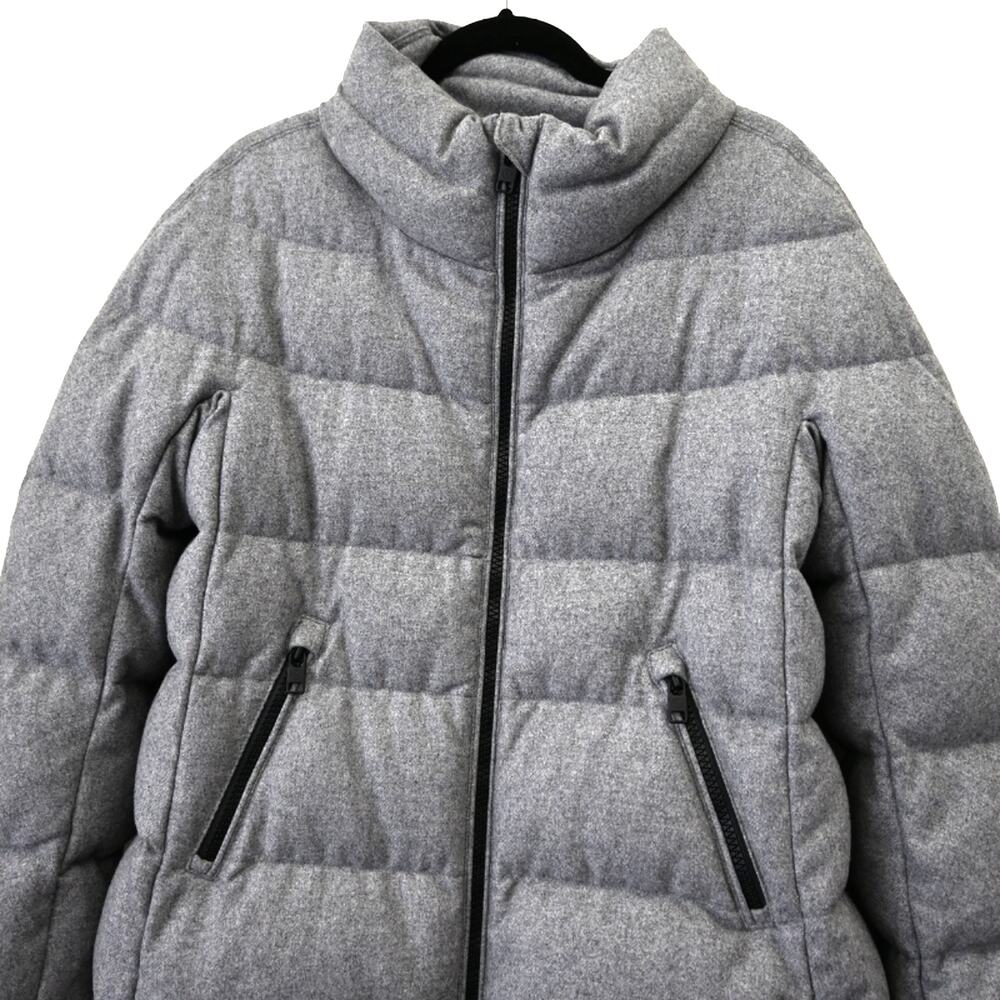 Aether Gray Wool Blend Chelsea Goose Down Puffer Coat Size M - Picture 3 of 6